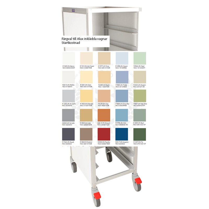 Färgval till inklädd brickvagn - färgval startkostnad -