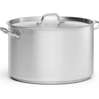 Kittel, låg rostfri, 44 liter, 45cm diameter