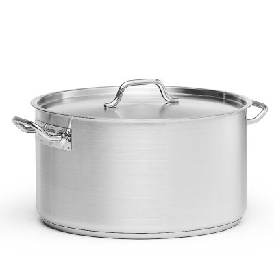 Kittel, låg rostfri, 27 liter, 40cm diameter